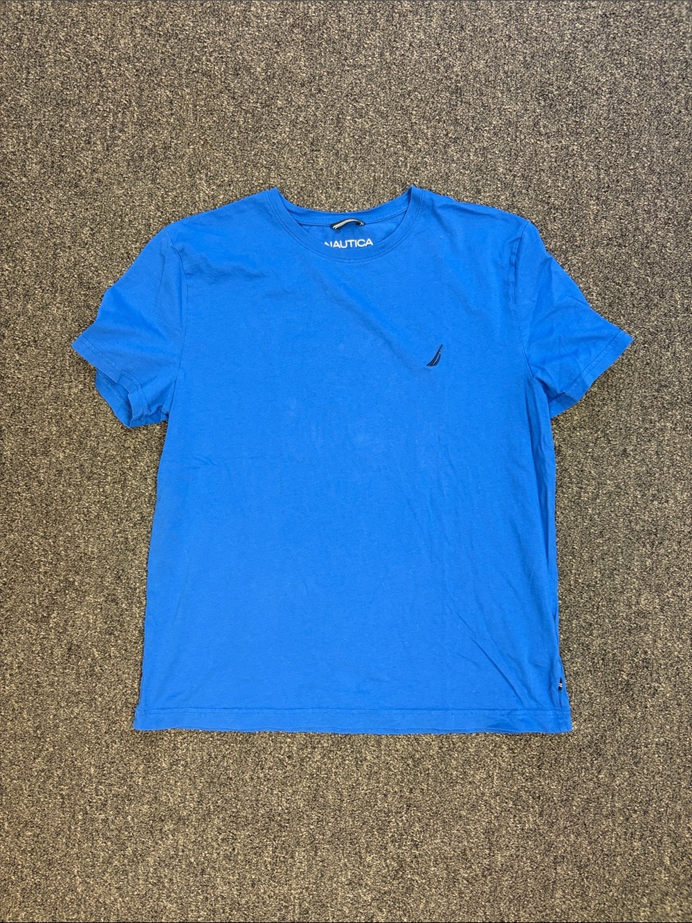 Nautica Men's Bright Royal Blue Crew Neck Tee